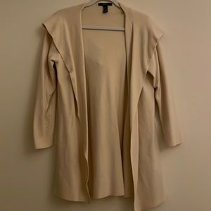 Forever 21 Tan Hooded Long Sleeve Cardigan in size small